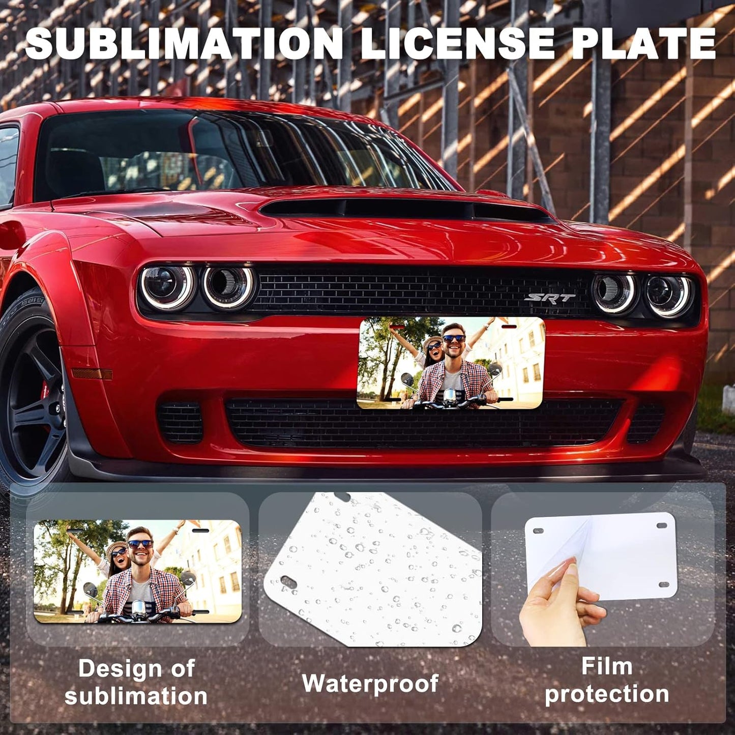 Metal Automotive Sublimation License Plates Tag for Custom Design Work